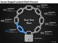 1013 marketing plan seven staged locked chain process powerpoint templates ppt backgrounds for slides