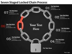 1013 marketing plan seven staged locked chain process powerpoint templates ppt backgrounds for slides