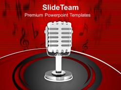 1013 music broadcasting microphone powerpoint templates ppt themes and graphics