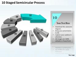1013 project management consultant 10 staged semicircular process powerpoint templates backgrounds for slides