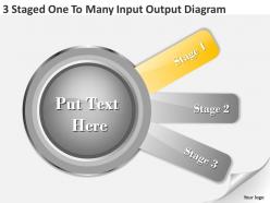 1013 sales management consultant 3 staged one to many input output diagram powerpoint slides
