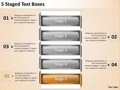 1013 strategic management consulting 5 staged text boxes powerpoint templates ppt backgrounds for slides