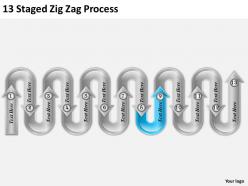 1013 strategy 13 staged zig zag process powerpoint templates ppt backgrounds for slides