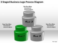 1013 strategy consultants 3 staged business lego process diagram powerpoint templates backgrounds for slides