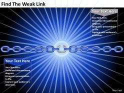 1013 strategy consulting find the weak link powerpoint templates ppt backgrounds for slides