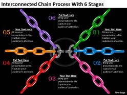 1013 strategy consulting interconnected chain process with 6 stages powerpoint templates backgrounds for slides