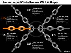 1013 strategy consulting interconnected chain process with 6 stages powerpoint templates backgrounds for slides