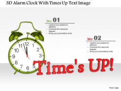 1014 3d alarm clock with times up text image graphics for powerpoint