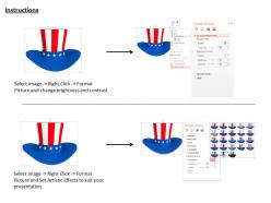 1014 3d american flag hat image graphics for powerpoint