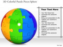 1014 3d colorful puzzle pieces sphere image graphics for powerpoint
