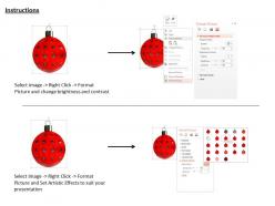 1014 3d red stars christmas ball image graphics for powerpoint
