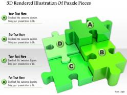 1014 3d rendered illustration of puzzle pieces image graphics for powerpoint