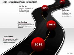1014 3d road roadway roadmap image graphics for powerpoint