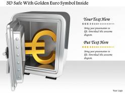 1014 3d safe with golden euro symbol inside image graphics for powerpoint