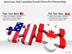 1014 american and canadian puzzle pieces for partnership image graphics for powerpoint