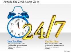 1014 around the clock alarm clock image graphics for powerpoint