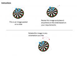 1014 blue darts hitting target board image graphics for powerpoint