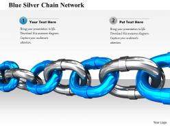 1014 blue silver chain network image graphics for powerpoint