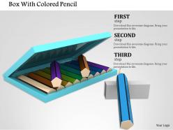1014 box with colored pencil image graphics for powerpoint