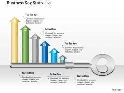 1014 business key with six growth arrows powerpoint template