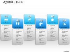1014 business plan agenda six points vertical info graphic diagram powerpoint presentation template