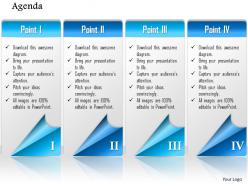 1014 business plan four points agenda workflow powerpoint presentation template