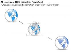 1014 business plan globes timeline five steps line powerpoint presentation template