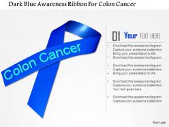 1014 dark blue awareness ribbon for colon cancer image graphics for powerpoint