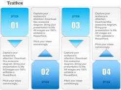1014 Four Options Vertical Textboxes Powerpoint Template