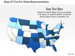 1014 map of usa for states representation image graphics for powerpoint