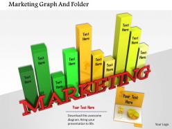 1014 marketing graph and folder image graphics for powerpoint