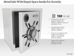 1014 metal safe with empty space inside for security image graphics for powerpoint