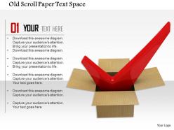 1014 old scroll paper text space image graphics for powerpoint