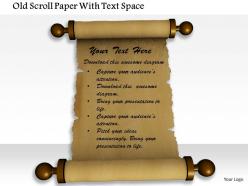 1014 old scroll paper with text space image graphics for powerpoint