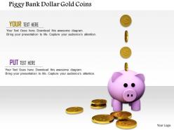1014 piggy bank dollar gold coins image graphics for powerpoint
