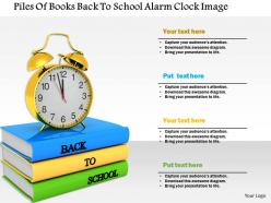 1014 piles of books back to school alarm clock image graphics for powerpoint