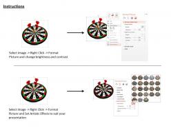 1014 red darts hitting a target profit concept image graphics for powerpoint