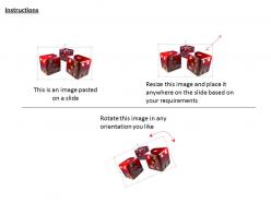 1014 red glossy dices strategy image graphics for powerpoint