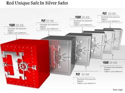 1014 red unique safe in silver safes image graphics for powerpoint