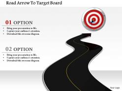1014 road arrow to target board image graphics for powerpoint