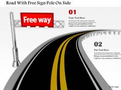 1014 road with free sign pole on side image graphics for powerpoint