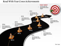 1014 road with year cones achievements image graphics for powerpoint
