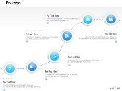 1014 six steps process spheres line diagram powerpoint template