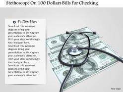 1014 stethoscope on 100 dollars bills for checking image graphics for powerpoint