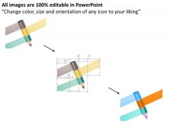 1014 three options pencil graphic powerpoint template