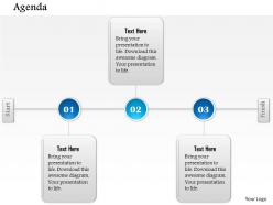 1014 three stages agenda timeline powerpoint template