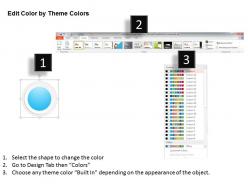 1014 three stages spheres process line diagram powerpoint template