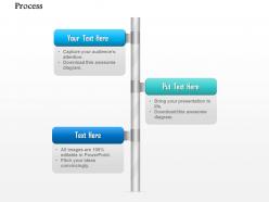 1014 three steps process pole diagram powerpoint template