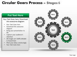 10 circular gears flowchart process diagram stages 6