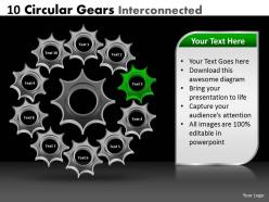32816252 style variety 1 gears 10 piece powerpoint presentation diagram infographic slide